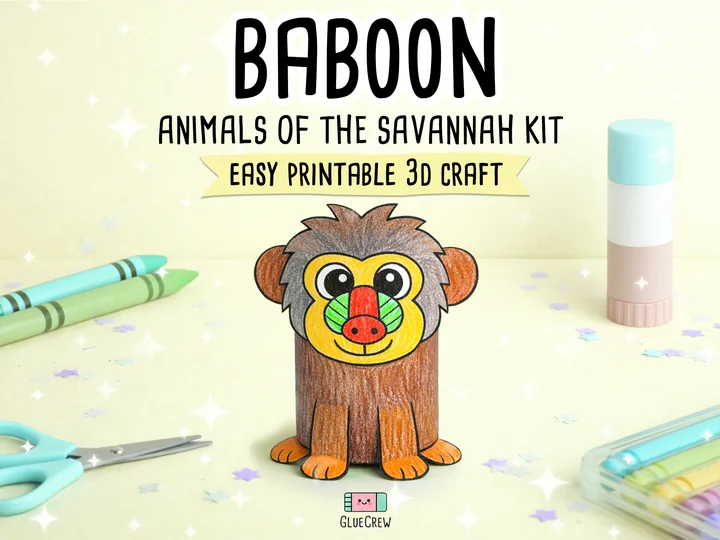Baboon 3D Paper Craft