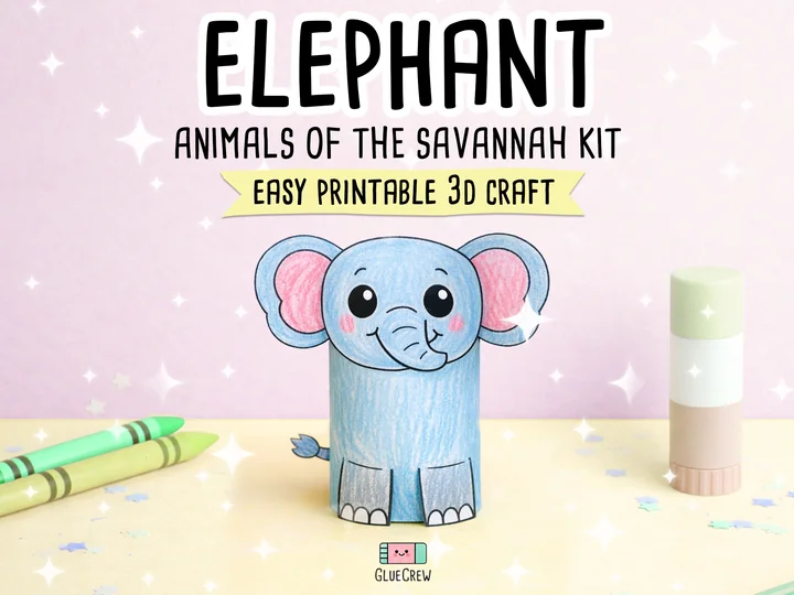 Elephant 3D Paper Craft