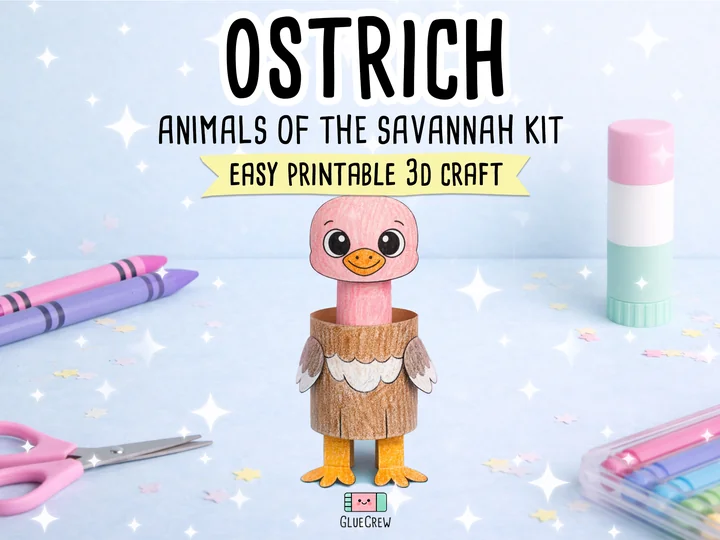 Ostrich 3D Paper Craft