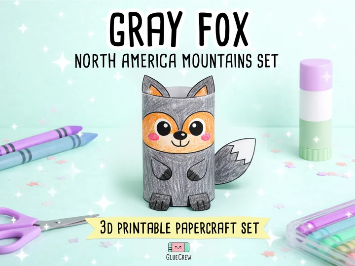 Gray Fox Paper Craft