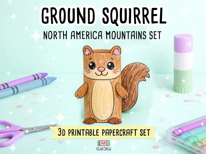 Ground Squirrel Paper Craft