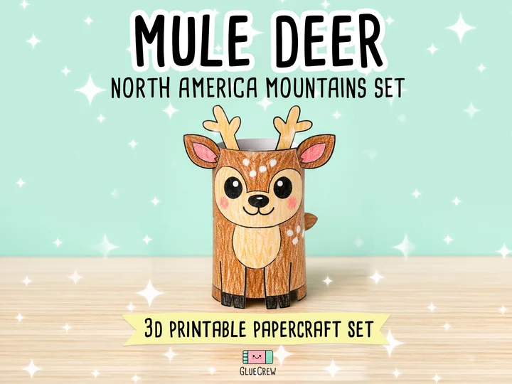 Mule Deer Paper Craft