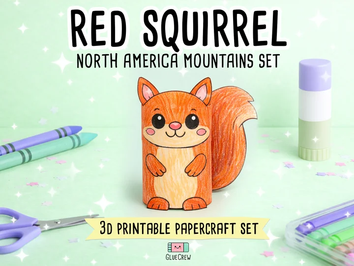 Red Squirrel Paper Craft