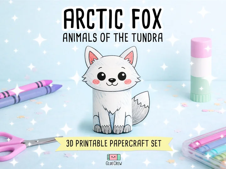 Arctic Fox Paper Craft