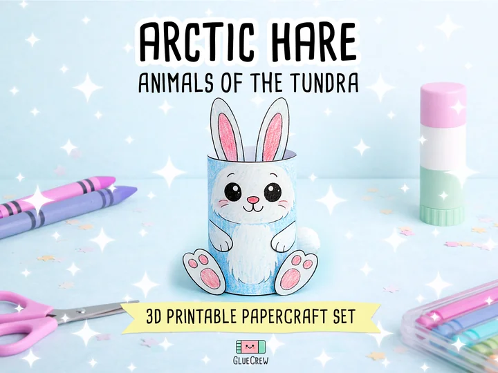 Arctic Hare Paper Craft