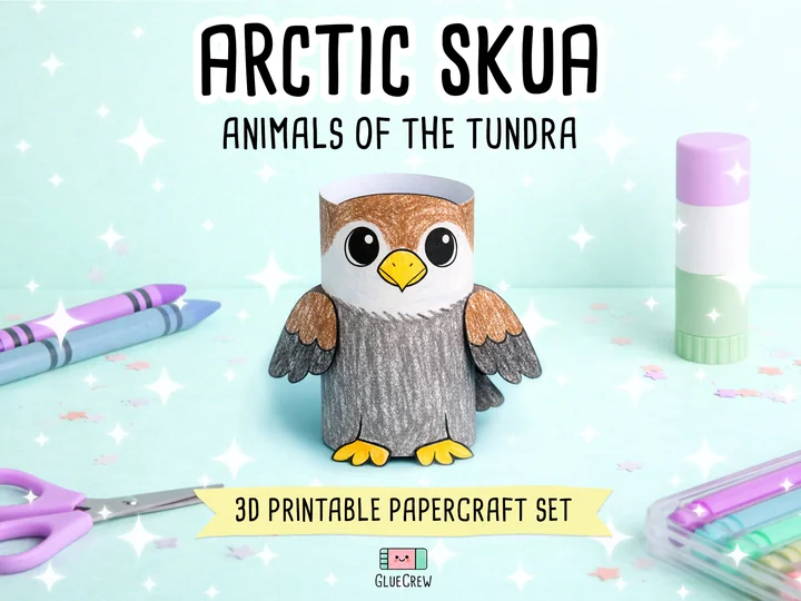 Arctic Skua Paper Craft