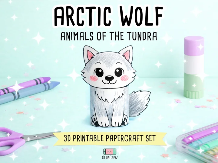 Arctic Wolf Paper Craft