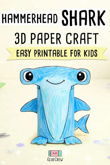 Hammerhead shark 3D paper craft
