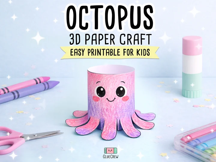 Octopus 3D Paper Craft