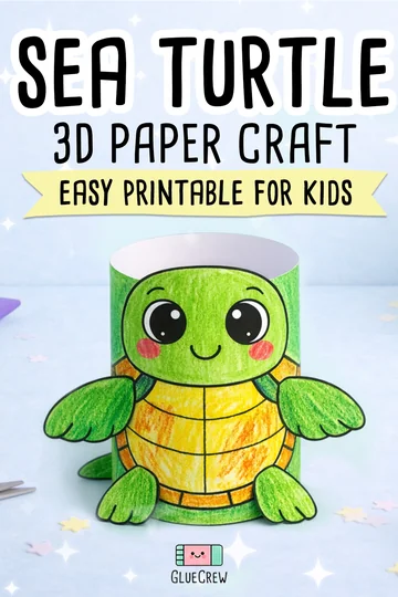 Sea turtle marine animal craft printable