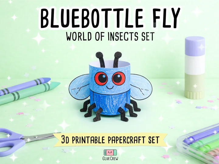 Bluebottle Fly Paper Craft