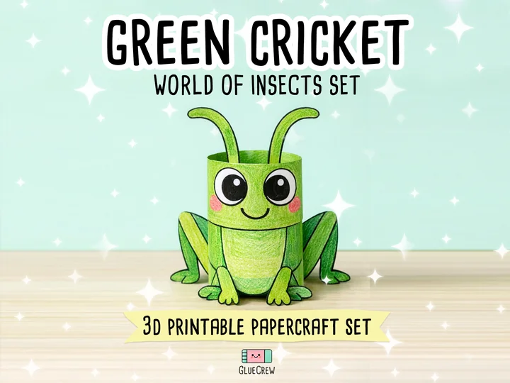 Green Cricket Paper Craft