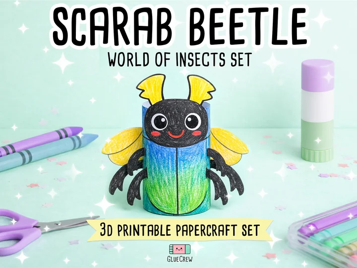 Scarab Beetle Paper Craft