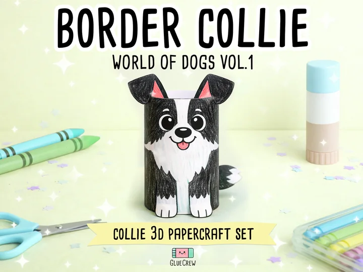 Border Collie Paper Craft