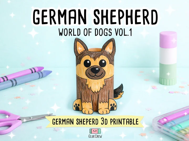 German Shepherd Paper Craft