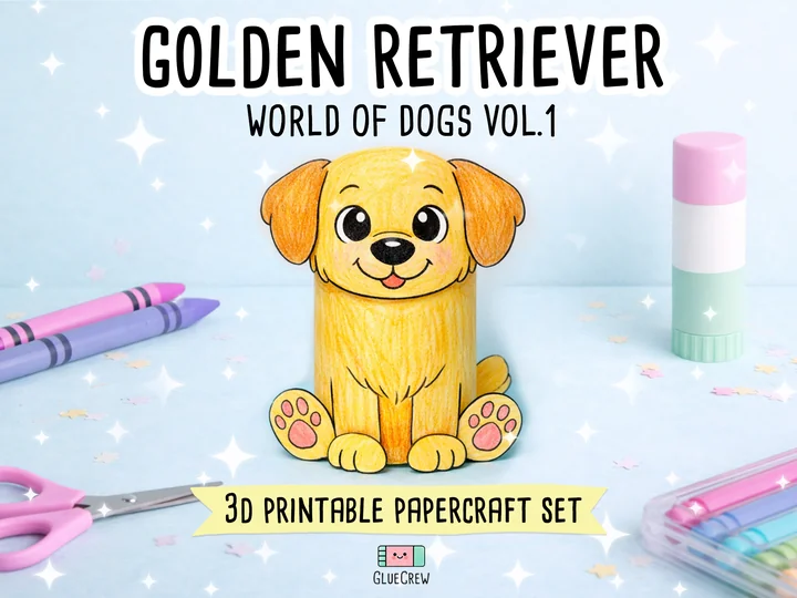 Golden Retriever Paper Craft