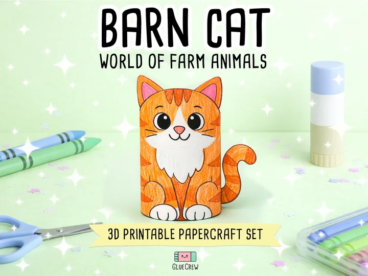 Barn Cat Paper Craft