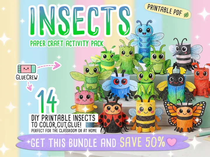 Insects Paper Crafts Bundle