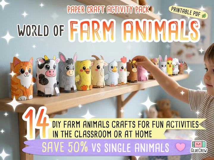 Farm Animals Paper Craft Bundle