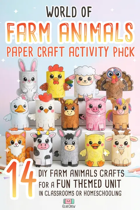 Farm Animals Paper Crafts Bundle